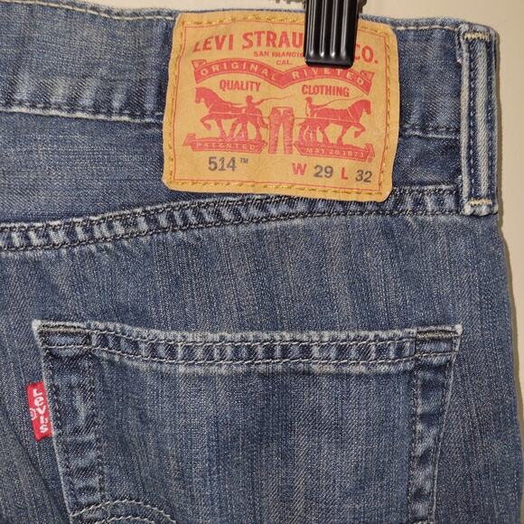 Levis 514 Straight Fit Flex Men’s Jeans Size 29x32 Blue Straight - Picture 5 of 7
